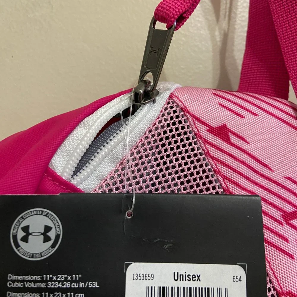 Under Armour UA UAA Grils Contain 4.0 Backpack Duffle Bag Pink Basketball EYBL